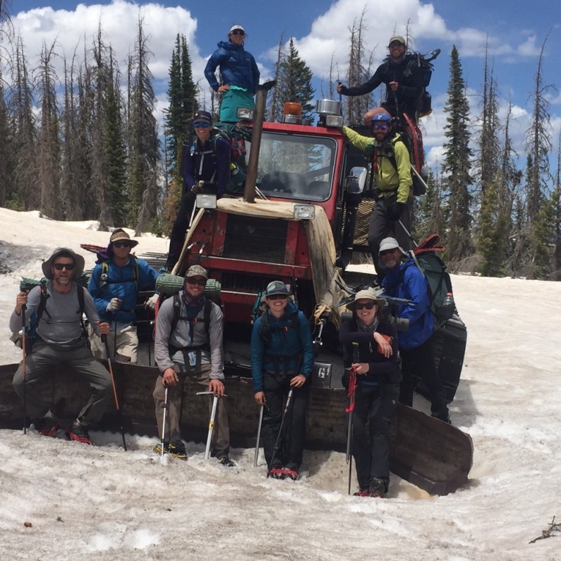 The CDT snow team finds a new ride through the mountains Bottom Row Left to Right Zorro, Zippy Morocco, Veg, Sketchy, Cheezy, and Big John Middle Row Left to Right Wilderness and Bandit Top Row left to right Snorkel and Buttercup