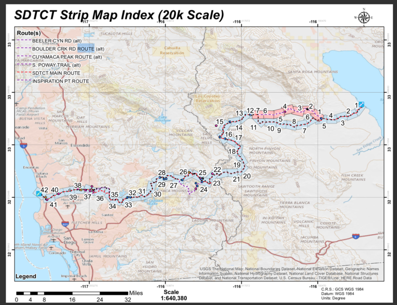 Map Trans San Diego Trail